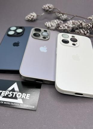 Чохол скляний glass case matte iphone 15 pro матовий закрита камера з лінзами3 фото