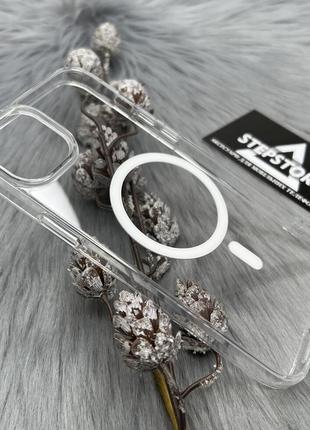 Чехол clear case с magsafe для iphone 14 plus прозрачный противоударный магнитный люкс качество пластиковый
