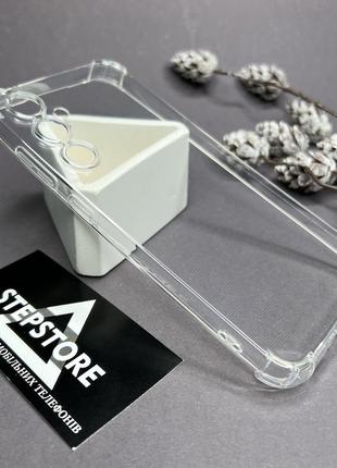 Чехол для samsung s23 fe прозрачный силиконовый с уголками закрытой камерой clear case противоударный
