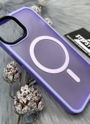 Уценка чохол матовий для iphone 14 з magsafe протиударний прозорий магнітний