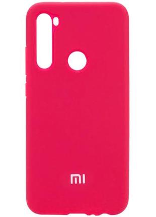 Silicone case для xiaomi redmi note 8/note 8 2021 hot pink (код товару:10372)