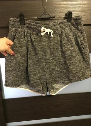 Стильні короткі шорти висока посадка спорт з кишенями h&m завищена талія котон