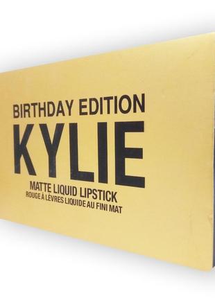 Kylie birthday edition набір матової рідкої помади для губ (кайлі) dr dr