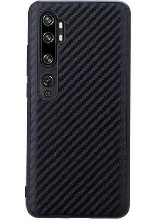 Чохол силіконовий carbon для xiaomi mi note 10 black (код товару:16634)