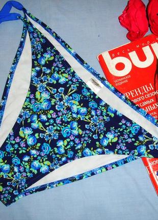 Низ від роздільного купальника трусики жіночі плавки розмір 48 / 14 сині блакитні