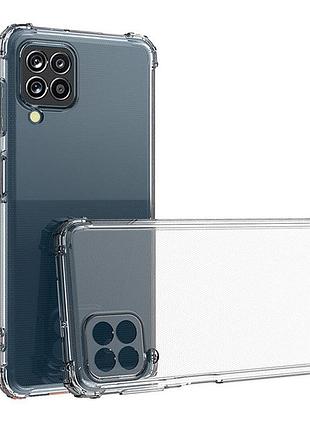 Прозрачный чехол для samsung m32 / m22 (m325 / m225) ударопрочный силиконовый shockproof (бампер)