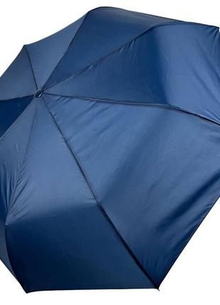 Женский однотонный зонт полуавтомат на 8 спиц от toprain, темно-синий, 0102-12