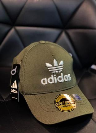 Стильная мужская кепка хаки adidas | молодежная летняя бейсболка | модный мужской головной убор