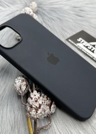 Чохол silicone case для iphone 14 plus з magsafe без швів із закритим низом