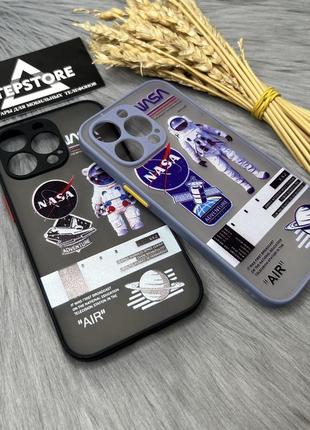 Чохол матовий nasa space для iphone 13 pro протиударний із захистом камери прозорий soft touch