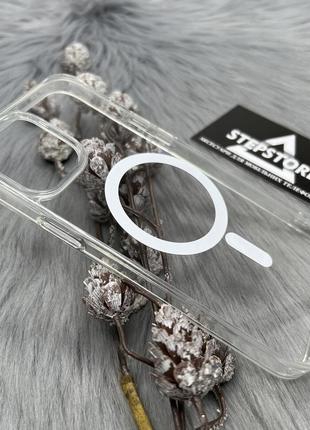 Чохол clear case з magsafe для iphone 12 blue max прозорий протиударний магнітний люкс якість пластиковий