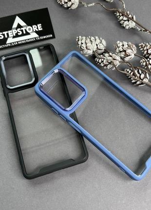 Чехол для xiaomi redmi note 12 pro + прозрачный c цветным ободком противоударный пластик