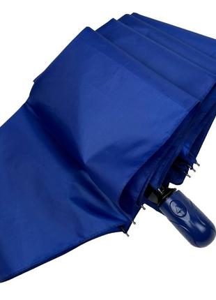 Женский однотонный зонт полуавтомат на 8 спиц от toprain, синий, 0102-114 фото