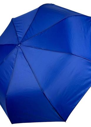 Женский однотонный зонт полуавтомат на 8 спиц от toprain, синий, 0102-11