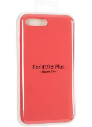 Чохол fiji silicone case для apple iphone 8 plus бампер накладка full soft rose red (без лого)2 фото