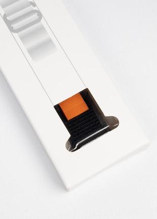 Ремешок для apple watch (trail loop с оранжевым). размер: 38-41. удобный на руке!