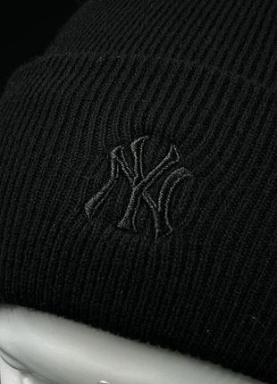 Оригинальная зимняя черная шапка 47 brand new york yankees base runner3 фото