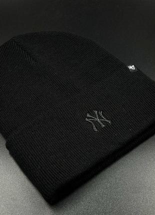 Оригинальная зимняя черная шапка 47 brand new york yankees base runner9 фото