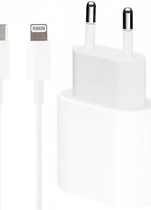 Комплект быстрой зарядки для apple iphone сетевое зарядное устройство 20 w usb-c power adapter (type-c) +