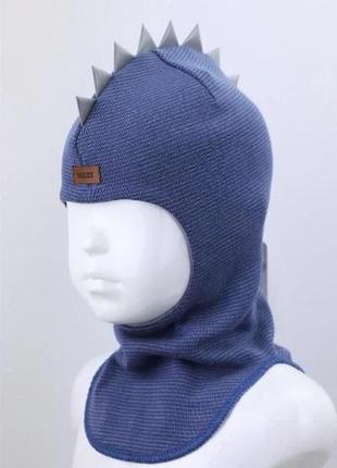 Шапка-шлем для мальчика зимний дракоша beezy