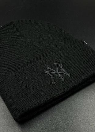 Оригинальная зимняя черная шапка 47 brand new york yankees b-hymkr17ace-bkg6 фото