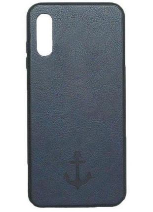 Накладка leather magnet case samsung a01 (2020) a015f blue (код товару:10408)