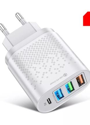 Сетевое зарядное устройство для быстрой зарядки 4 port 48w pd type-c usb зарядный блок зарядка для телефона 9w