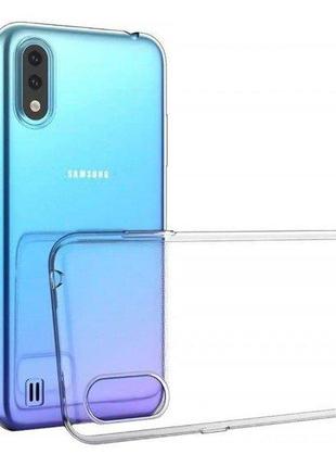 Чохол силіконовий для samsung a01 прозорий (код товару:13345)