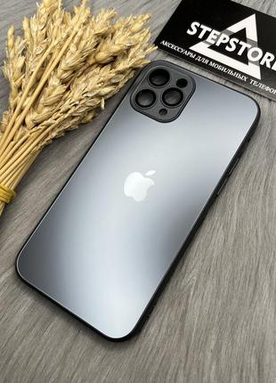 Чохол скляний glass case matte iphone 11 pro матовий закрита камера з лінзами5 фото