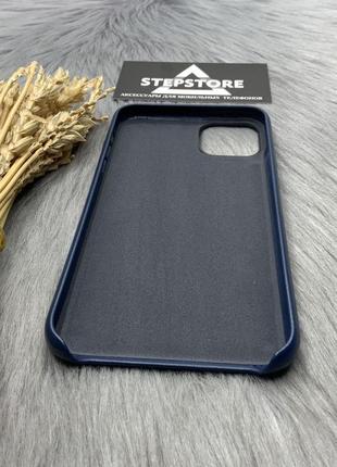 Чехол кожаный leather case для iphone 11 pro max 6.5 с микрофиброй без металлических кнопок5 фото