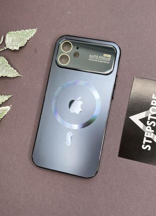 Чохол для iphone 12 glass nano case з magsafe скляний матовий закритий камера з лінзами4 фото