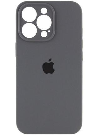 Silicone case full camera для iphone 14 pro dark gray (код товару:28754)