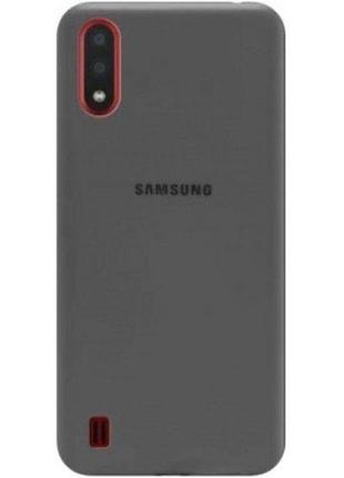 Silicone case для samsung a01 grey (код товару:13314)