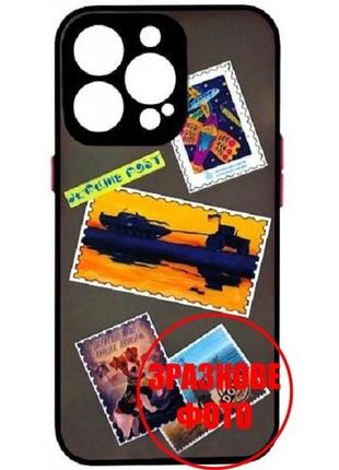 Чохол bumper print ukraine post для xiaomi redmi 9c/10a black/red (код товару:25159)