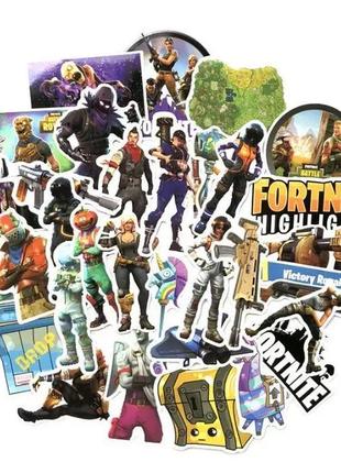 Наклейки на телефон стікери декору та творчості fortnite 40шт2 фото