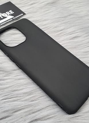 Чехол силиконовый для xiaomi mi 11 тонкий матовый чёрный однотонный