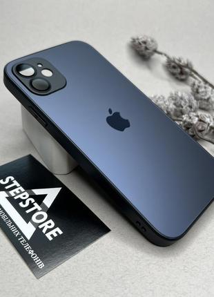 Чехол стеклянный glass case matte iphone 11 матовый закрытая камера с линзами