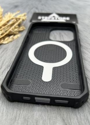 Чехол для iphone 13 pro magsafe uag pathfinder бронированный противоударный черный2 фото