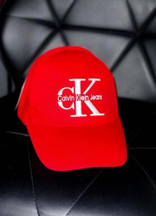 Стильная мужская красная кепка calvin klein | молодежная летняя бейсболка | модный мужской головной убор