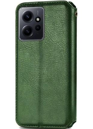 Чохол-книжка getman cubic для xiaomi redmi note 12 4g зелений (код товару:29222)2 фото