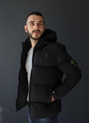 Мужская курточка мятная зимняя stone island, теплая куртка для мужчины стон айленд мятного цвета с пером10 фото