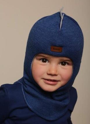 Шапка-шолом для хлопчика зимовий дракоша beezy