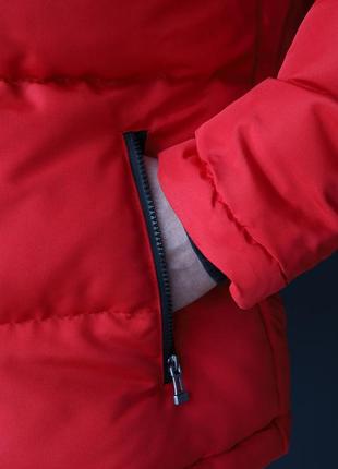 Теплая мужская куртка стон айленд красная, зимняя куртка stone island с наполнителем, мужские куртки с-хл7 фото