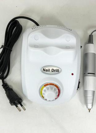 Фрезер для маникюра и педикюра drill pro nail drill, 30000 об/мин, фрезер для ногтей. цвет: белый10 фото