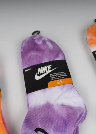 Набір (3 шт.) яскравих чоловічих шкарпеток бренда nike. короткі, плямисті. one size. багато кольорів!2 фото