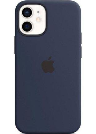 Silicone case для iphone 12 mini navy blue (код товара:16901)