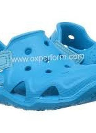 Клоги,босоножки синие crocs на мальчика 34-35 р.