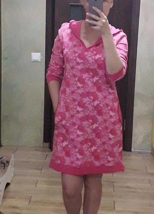 Туника женская, трикотаж сервіс, розовий, xl (48)