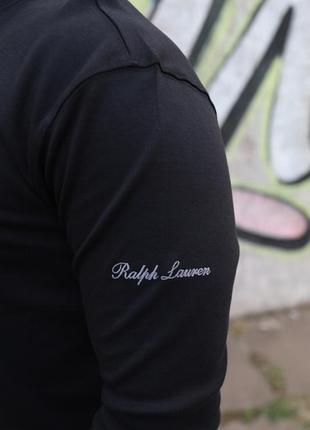 Брендовый мужской черный реглан, мужская кофта ralph lauren, фирменная одежда, модный лонгслив ральф лорен6 фото