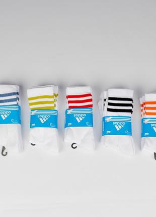 Набор (з шт.) ярких мужских носков бренда adidas. высокие, с цветными полосками. training9 фото